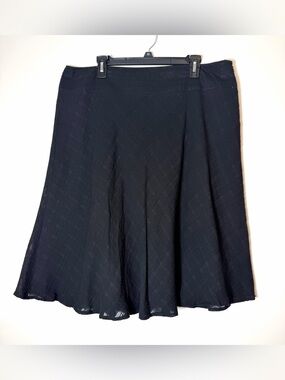Jones Wear 100% Cotton Black Textured A-Line Skirt Women’s Size 18
